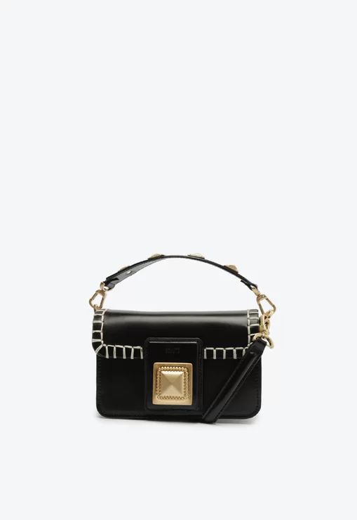 Bolsa Feminina Pequena Kayara Tiracolo Couro SS24 Schutz Preto