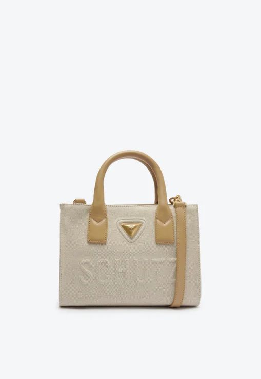 Bolsa Feminina Pequena Tote Linho Marsali SS24 Schutz Bege