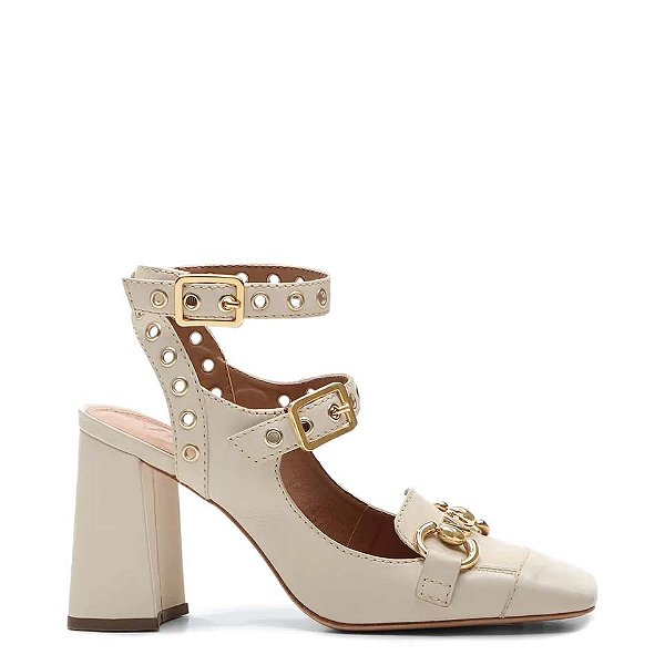 Scarpin Feminino Slingback Kristen Ilhós VCZ24 Vicenza Off White