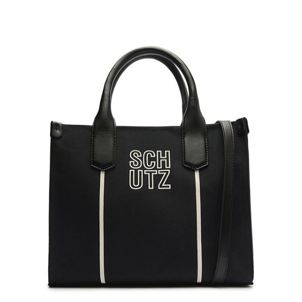 Bolsa Feminina Média Tote Lona Lala Paris SS24 Schutz Preta