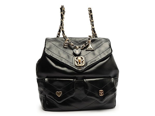 Bolsa Feminina Pequena Mochila Trentino Corrente SS24 Schutz Preto