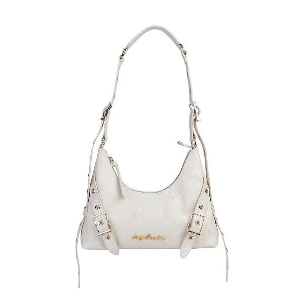 Bolsa Feminina Média Fivelas Alça Regulável Luiza Barcelos Off White