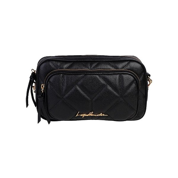 Bolsa Feminina Média Tiracolo Bolso Externo Luiza Barcelos Preto