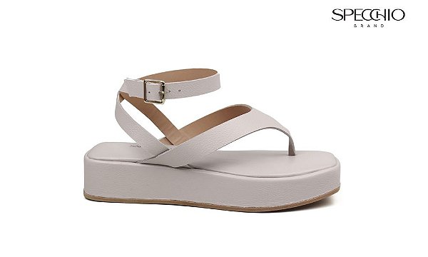Flatform Feminina Malu Fivela Raio de Sol Specchio Brand Off White