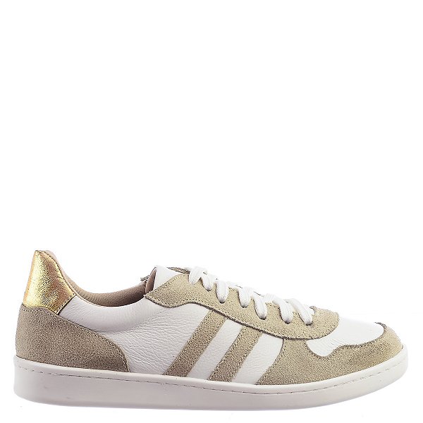 Tênis Feminino Miriam Metal Dourado Raio de Sol Specchio Brand Branco