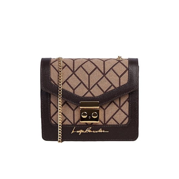 Bolsa Feminina Média Monograma Tiracolo Luiza Barcelos Coffee