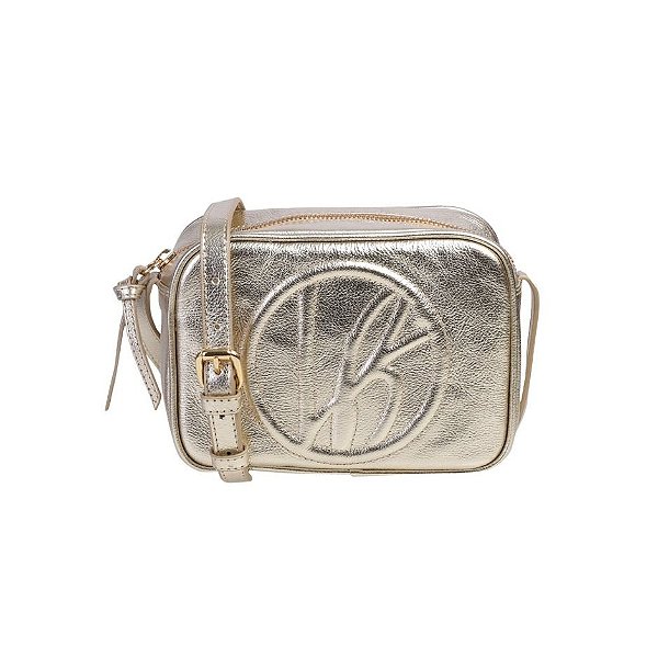 Bolsa Feminina Pequena Alça Zíper LB Luiza Barcelos Dourada