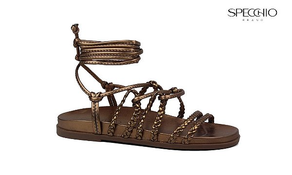 Papete Juliana Trançada Back In Stock 24 Specchio Brand Bronze