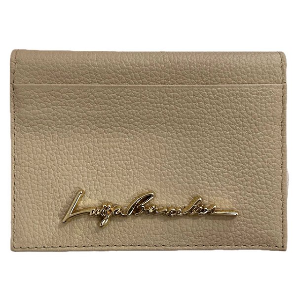 Carteira Feminina Média Divisória Logo Manuscrito Luiza Barcelos Off White