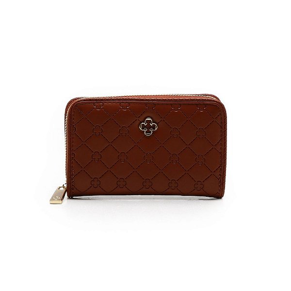 Cateira Feminina Média Matelassê Logo Capodarte Camel