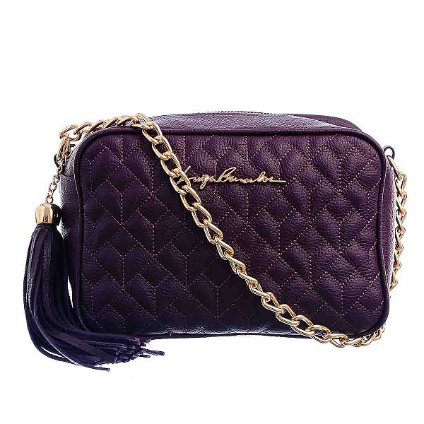 Bolsa Média Clássica Alça Corrente Barbicacho Luiza Barcelos Roxo
