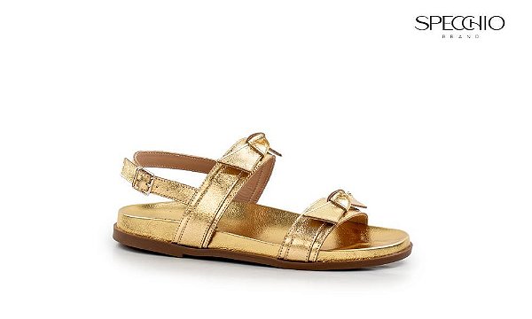 Papete Laka Duas Tiras Laço Momentos Specchio Brand Dourado
