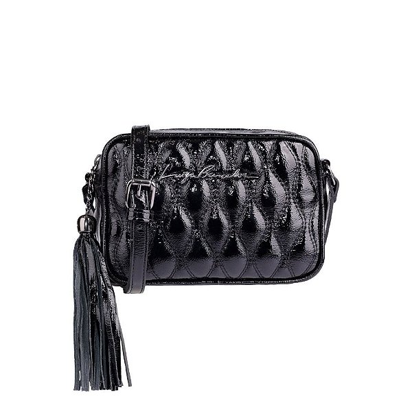 Bolsa Mini Alça Verniz Zíper Matelassê Barbicacho Luiza Barcelos Preto