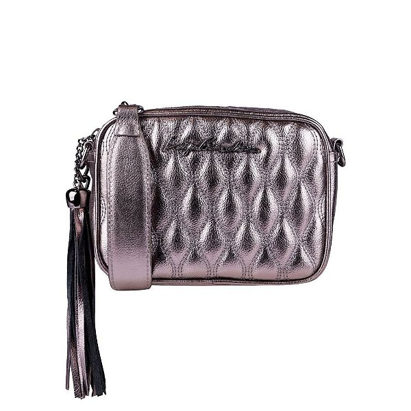 Bolsa Pequena Clássica Corrente Luiza Barcelos Chumbo