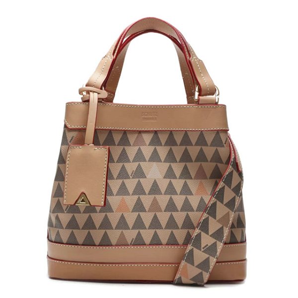 Bolsa Média Canvas Triangle Tiracolo SCZ FALL 24 Schutz Nude