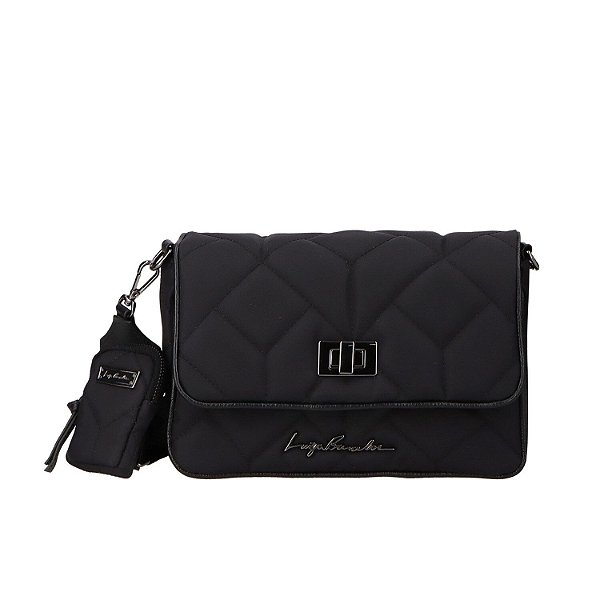 Bolsa Média Clássica Nylon Luiza Barcelos Preto