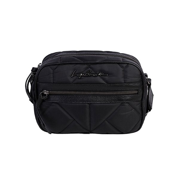 Bolsa Média Nylon Matelassê Luiza Barcelos Preto