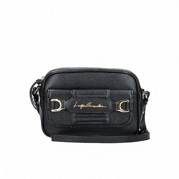 Bolsa Pequena Frontal Couro Luiza Barcelos Preto