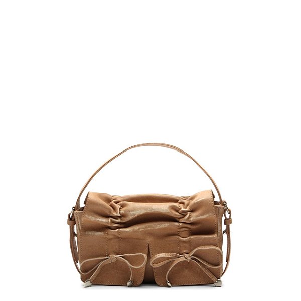 Bolsa Pequena Shoulder Bella Couro Vicenza Camel