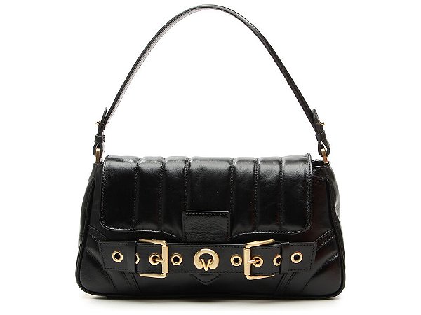 Bolsa Shoulder Grande Lien Fivela Ilhós Vicenza Preto