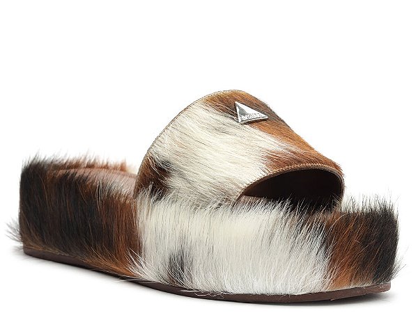 Papete Flatform Pelinho Schutz Camel