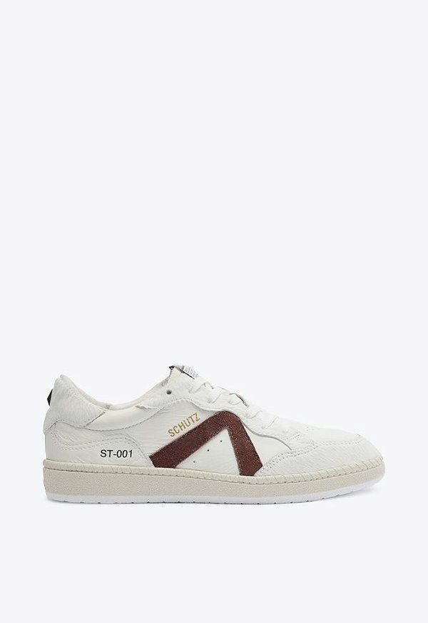 Tênis Couro Cadarço Pelinho ST-001 Schutz Branco