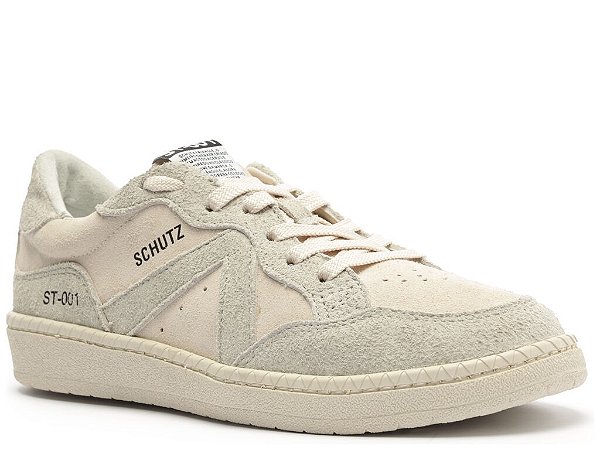 Tênis Couro Cadarço ST-001 Schutz Off White