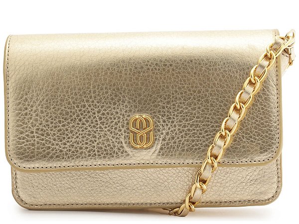 Bolsa Pequena Tiracolo Texturizada Schutz Dourado