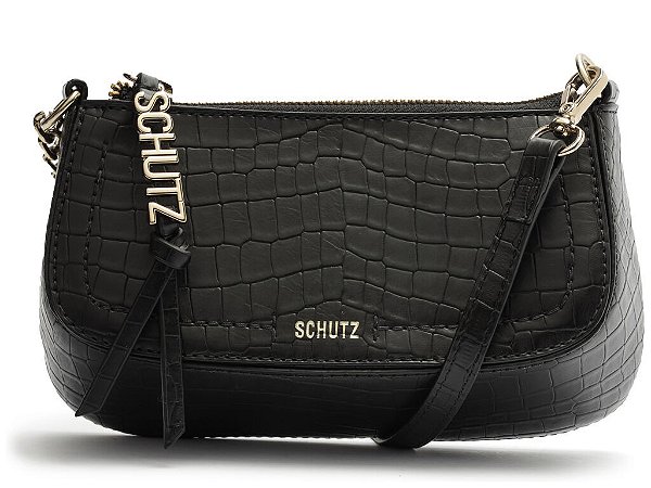 Bolsa Pequena Tote Texturizada Schutz Preto