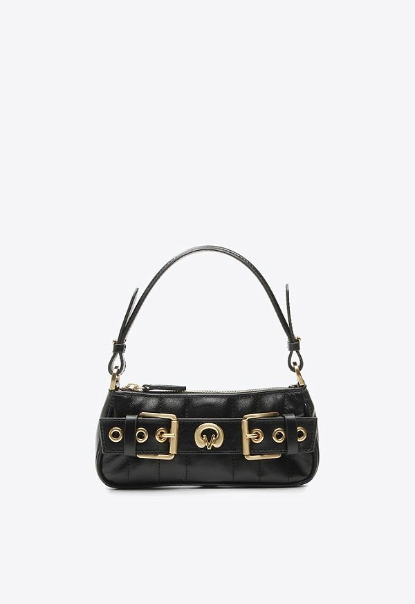 Bolsa Pequena Lien Tiracolo Fivela Ilhós Vicenza Preto