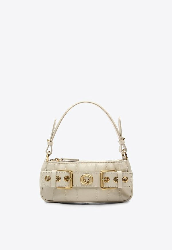 Bolsa Pequena Lien Tiracolo Fivela Ilhós Vicenza Off White