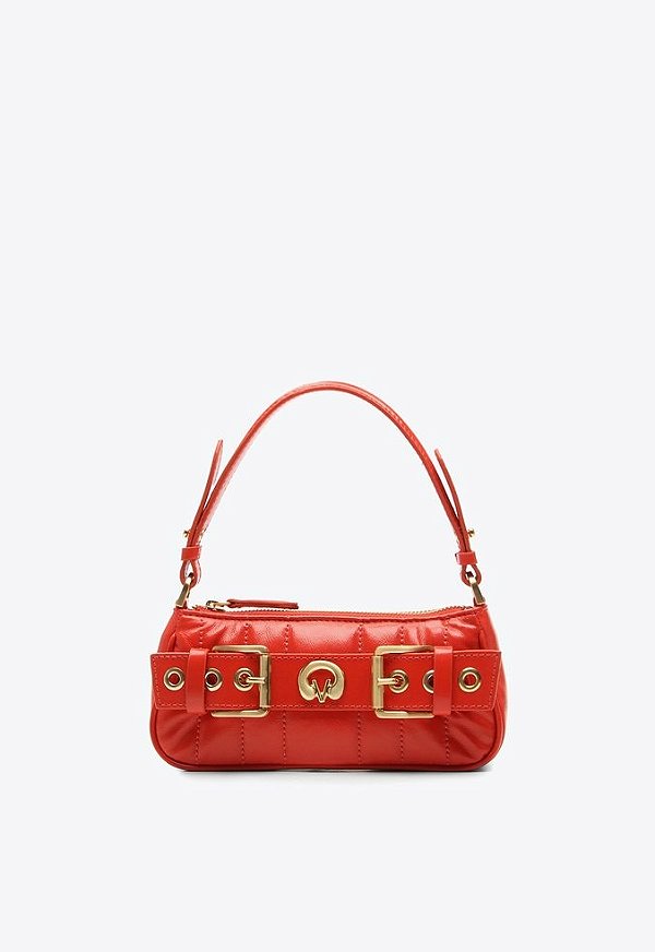 Bolsa Pequena Lien Tiracolo Fivela Ilhós Vicenza Vermelha
