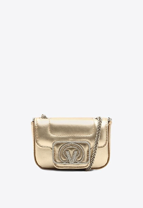 Bolsa Pequena Tiracolo Star Strass Vicenza Dourado
