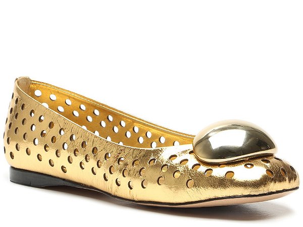 Sapatilha Perfuros Metal Bala Vicenza Dourado