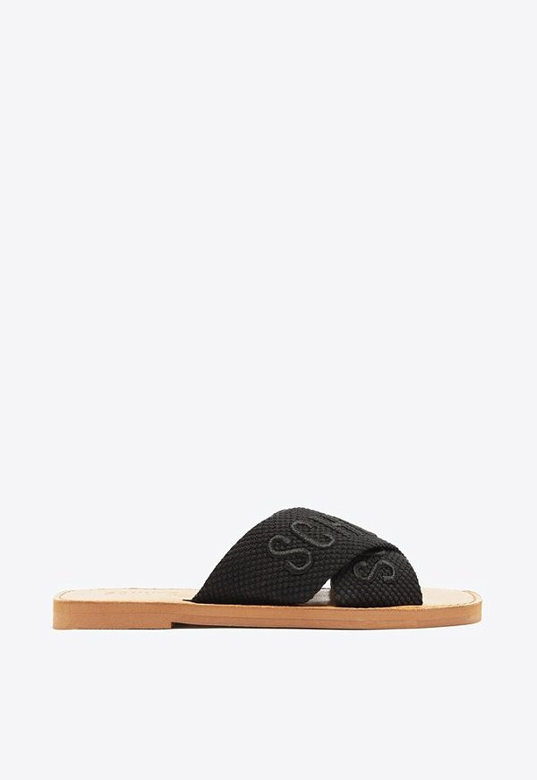 Chinelo Feminino Rasteira Slide X Tecido Schutz Preto