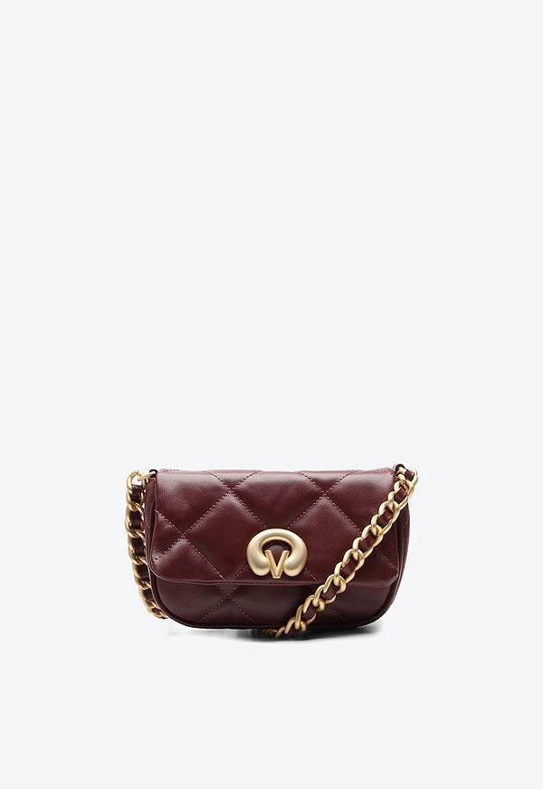 Bolsa Feminina Pequena Cristine Tiracolo Logomania Vicenza Marsala