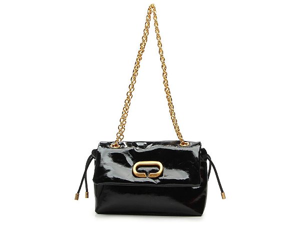 Bolsa Feminina Média Cordova Alça Corrente Logomania Vicenza Preto