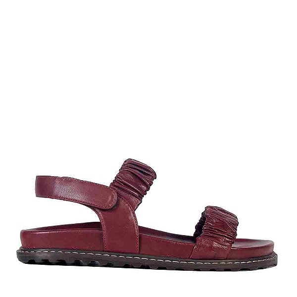 Papete Serena Merlot Tiras Velcro Paula Torres Marsala