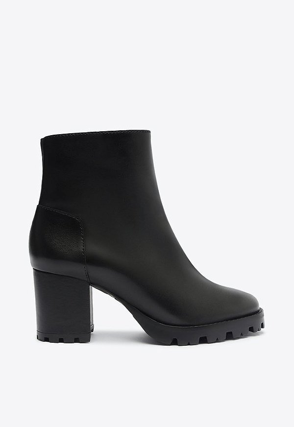 Bota Salto Médio Couro Schutz Preto