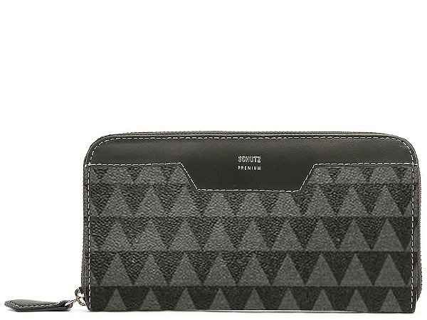 Carteira Feminina Média Couro Triangle Schutz Preto