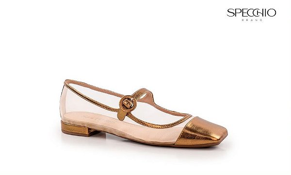 Sapatilha Gina Tela Metalizada Oasis Specchio Brand