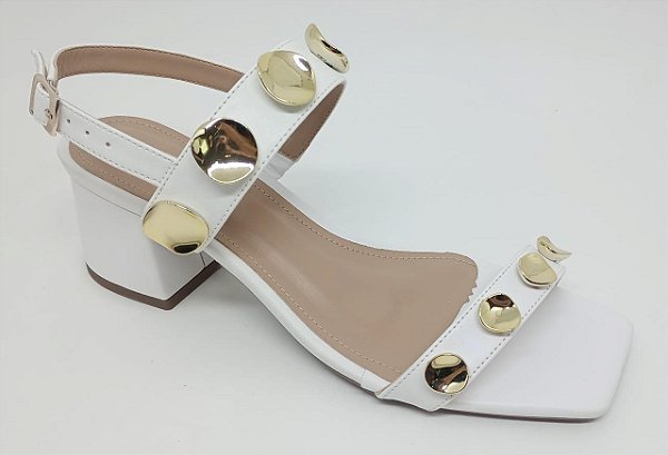 Sandália Laura Ilhós Metalizados Minimalist Specchio Brand