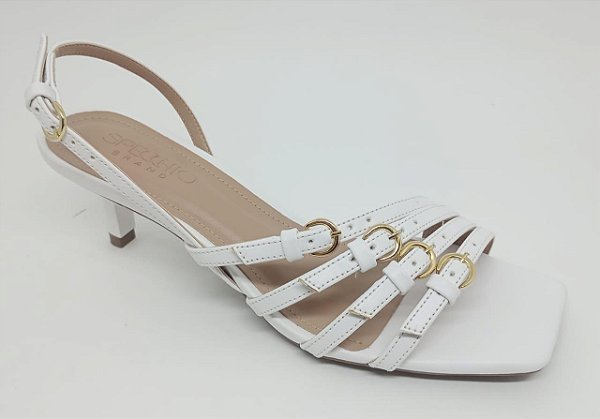 Sandália Juliana Slingback Fivelas Minimalist Specchio Brand