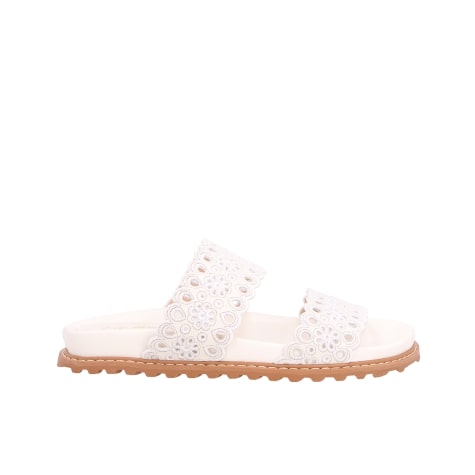 Papete Feminina Tiras Geometrics Cuts Luiza Barcelos Off White