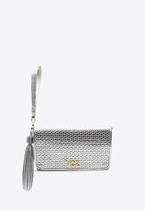Bolsa Feminina Pequena Thais Clutch Logomania Vicenza Prata