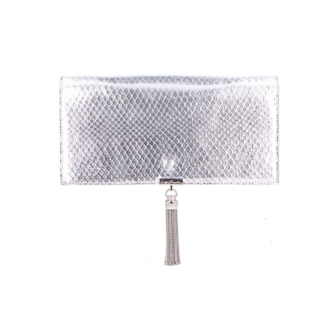 Bolsa Média Envelope Cobra Alça Corrente Metalcolor Luiza Barcelos Prata
