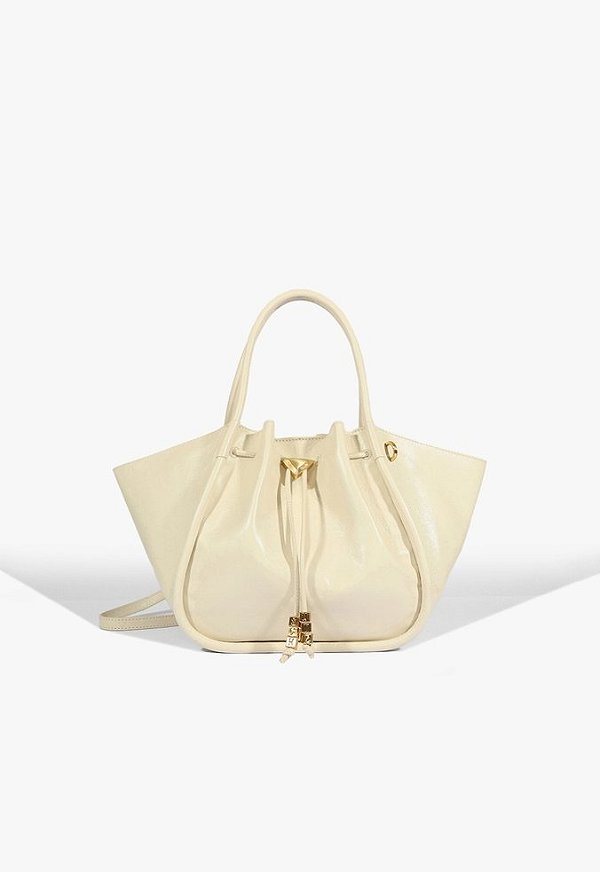 Bolsa Feminina Média Tote Dupla Alça Aplicação Schutz Off White