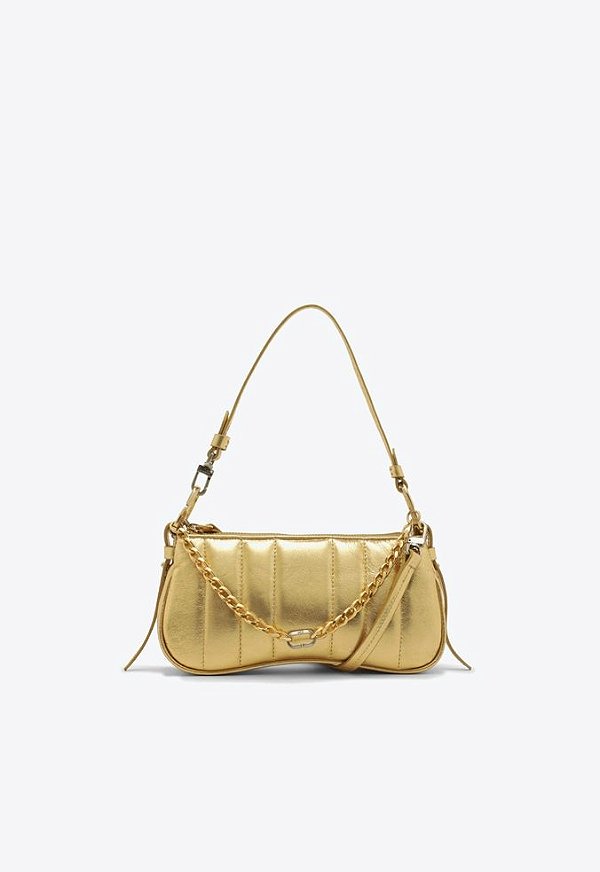 Bolsa Feminina Pequena Shoulder Vick Corrente Vicenza Dourado