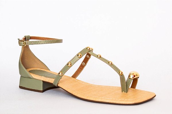Rasteira Paola Spheres Fivela Celebration Specchio Brand
