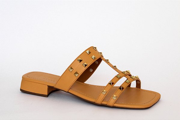 Rasteira Lolla Salto Baixo Spikes Celebration Specchio Brand